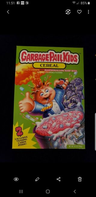 1 Garbage Pail Kids Adam Bomb Cereal Limited Edition Run Fye Exclusive