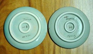 1960 ' s Vtg Tonala Mexico Art Pottery KE Ken Edwards Signed Bird Ceramic Plates 2
