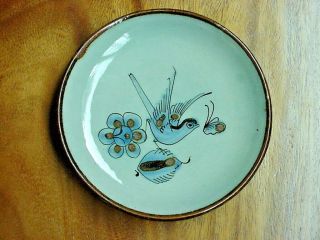 1960 ' s Vtg Tonala Mexico Art Pottery KE Ken Edwards Signed Bird Ceramic Plates 5