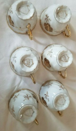 Vintage Sterling China Handpainted Japan Tea for Six 17 - Piece Tea Set Gold VG 7