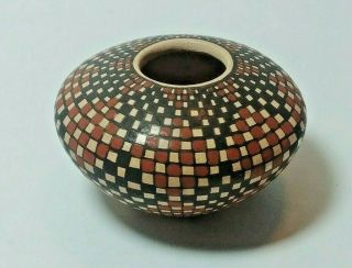 Mata Ortiz Seed Pot By Julio Mora Mexico Art Pottery