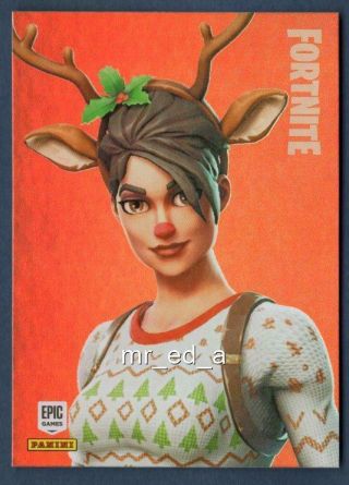 Red - Nosed Raider 189 Rare Outfit Holofoil Fortnite Holo Foil Epic Games Series 1
