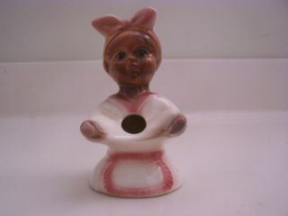 Vintage Black Americana Mammy Ceramic Soap Or Scrubber Holder - Near