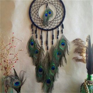 Peacock Feathers Dream Catcher Home Interior Decoration Dream Catcher