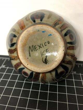 Vintage Mexico Pottery Signed KE Ken Edwards Small Bowl Candy Dish 4.  5” Star 7