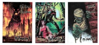2018 Perna Studios Halloween 3 The Witching Hour Complete Card Set,  3 Frosted