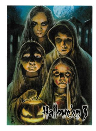 2018 Perna Studios Halloween 3 The Witching Hour Complete Card Set,  3 Frosted 5