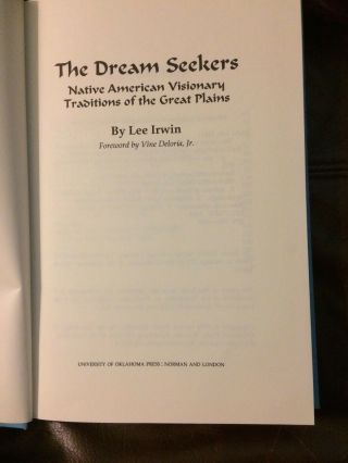 THE DREAM SEEKERS GREAT PLAINS TRADITIONS NATIVE AMERICAN BOOK U OF OKLA PRESS 3