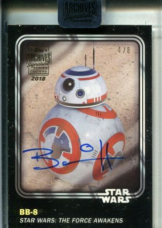 2018 Topps Archives Star Wars Brian Herring Auto /8 The Force Awakens