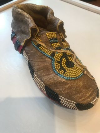 Native American Southwest Home Decor Ceramic Moccasin Life Like Perfect Hg7