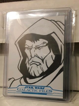 Topps Star Wars Galactic Files Sketch Card Obi Wan/ben Kenobi Robert Teranishi