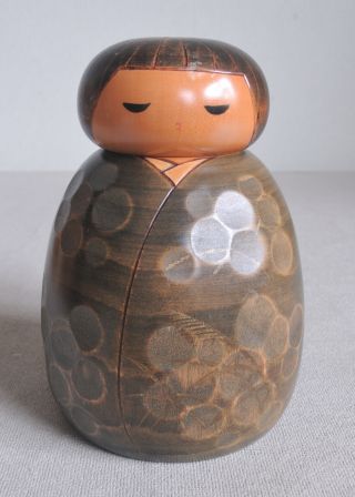 14.  5cm (5.  7 ") Japanese Sosaku Kokeshi Doll : Signed Toa (sekiguchi)