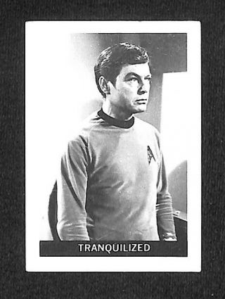 1967 Leaf Star Trek Card 50 Deforest Kelley Dr Bones Mccoy " Tranquilized "