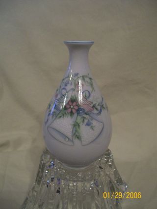 Vintage Noritake Bud Vase With Wedding Bells And Dove Mini Vase