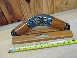 Aboriginal Art 12” Jabiru Display Boomerang Australia Souvenir