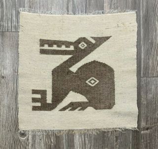 Vintage Hand Woven Tribal Wool Rug Runner Weave Folk Art Small 15 " X 15 "
