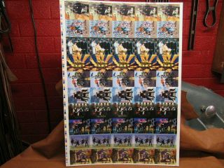 Meet The Beatles 50 Collector Trading Card Uncut Sheet Sports Time 1996