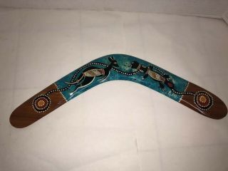 Boomerang Hand Painted Aboriginal Artist Australian Made Gerald Mcgregor 18 "