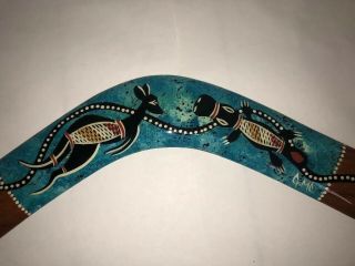 Boomerang Hand Painted Aboriginal Artist Australian made Gerald McGregor 18 