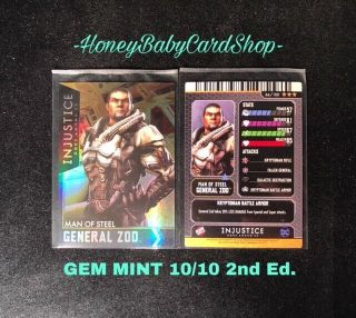 Injustice Arcade Gem 10/10 Card 66 Man Of Steel General Zod Holofoil
