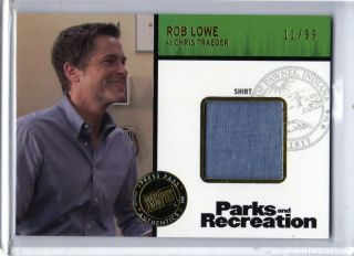 Parks And Recreation Costume Relic Card R2 - Rl Rob Lowe Chris Traeger 11/99 Gpc