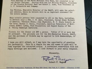 NAACP 1969 Signed Letter Regards FREEDOM FUND DINNER Sent To Actor Brock Peters 3