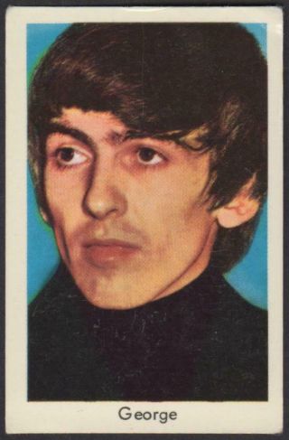The Beatles - George Harrison - 1965 - 67 Vintage Swedish Pop Stars Set Gum Card