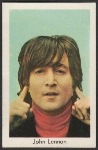 The Beatles - John Lennon - 1965 - 67 Vintage Swedish Pop Stars Set Gum Card
