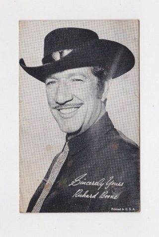Vintage Richard Boone Have Gun Will Travel Fame Penny Arcade Card