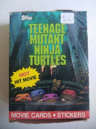 1990 Topps Teenage Mutant Ninja Turtles Tmnt Movie Trading Card Wax Box