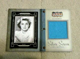 2015 Americana Silver Screen Jumbo Materials 8 Ingrid Bergman Worn Relic /499