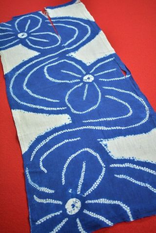 Zq02/40vintage Japanese Fabric Cotton Antique Boro Patch Indigo Blue Shibori 33 "