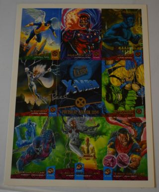 Authentic 1994 Fleer Ultra Marvel Comic Sheet Signed By Julie Bell 6 X 8
