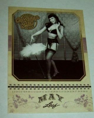 2014 Leaf Bettie Page May Calender Girl Card