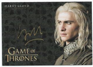 Game Of Thrones Inflexions Harry Lloyd As Viserys Targaryen Gold Auto/autograph