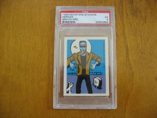 1964 Munsters Trading Card Sticker Herman Psa Graded Exc.