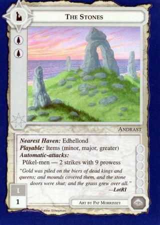 The Stones Middle - Earth The Wizards Ccg Trading Card