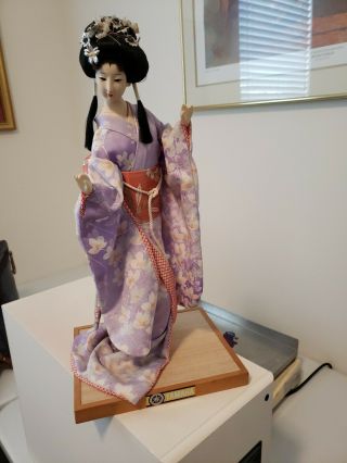 Vintage Kyugetsu Yamaha Japanese Geisha Doll 17 Inches Tall