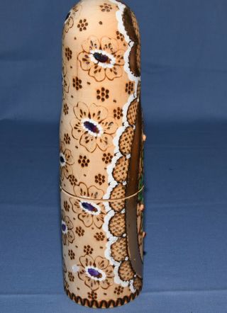 Russian Bottle Holder Wooden Nesting Doll Vodka Matryoshka Babushka RG263 3