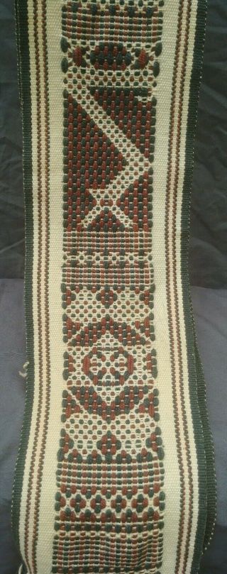 Vintage Navajo Native American Hand Loom Woven Wool Ceremonial Sash Belt 60 