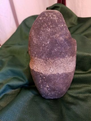 EARLY NATIVE AMERICAN INDIAN STONE AXE HEAD FULL GROOVE FREMONT WY SHOSHONE 8