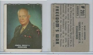 1950 Topps,  Freedoms War,  201 General Dwight D Eisenhower