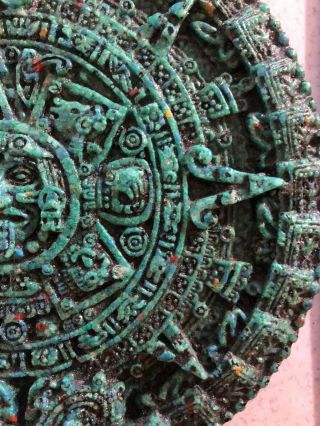 Aztec Solar Sun Stone Calendar Wall Plaque Mayan Maya Inca Sculpture Statue Art 6