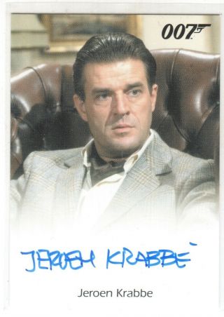 James Bond 007 50th Anniversary Jeroen Krabbe In The Living Daylights Autograph