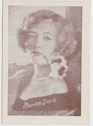 Marion Davies 1920s Universal Novelty Snapshots Of Movie Stars Trading Card E2