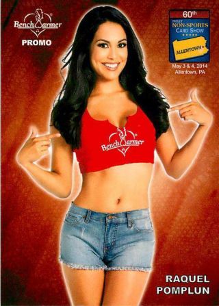 Raquel Pomplun 1 2016 Bench Warmer Eclectic 2014 Philly Non - Sports Promo