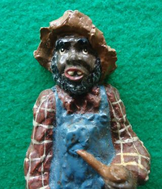 Vintage African American Black Man With Pipe Ornament