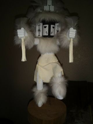 Navajo Hand Made Kachina Doll.  White Cloud Signed By Artist 15 " Tall