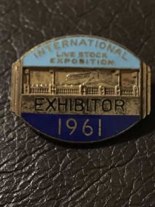 International Live Stock Exposition Exhibitor Pin 1961