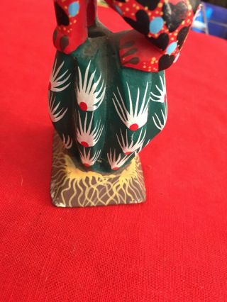 OAXACAN WOOD ART CARVING Cactus Animal Created by ALEJANDRINO FUENTES Mexico 3
